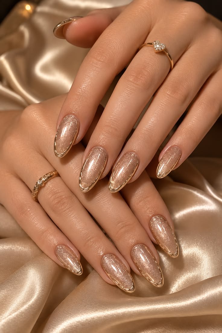 Champagne Luxe Presson Nails