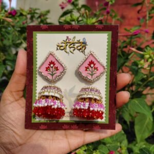 Gulabi Jhumka Earrings