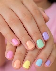 Rainbow & Colour Splash Nails