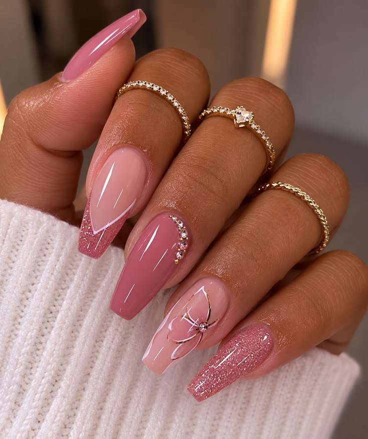 Sugar Pink Presson Nails